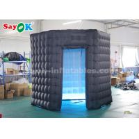 China Inflatable Party Tent Hexagon Black Blow Up Photo Booth For Party / Inflatable LED Booth on sale
