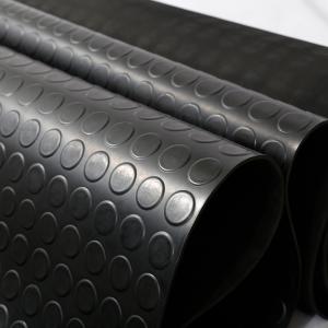 China Industrial Use Anti Slip Floor Mat Round Button Rubber Ground Sheet 3mm supplier