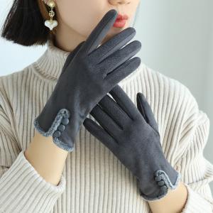 Touch Screen Hand 22x16cm Winter Fleece Gloves Warm Wool