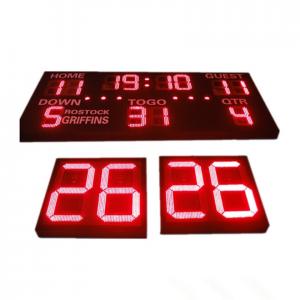 China Separate Frame Football Stadium Scoreboard With Shot Clock Front Face UV Protection wholesale