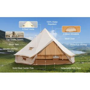 Outdoor Camping Retro Tent, Luxury Glamping Tent Waterproof Canvas Tents for Family Camping Outdoor Hunting Party