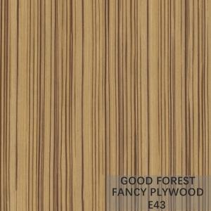 Melamine Fancy Plywood Board OEM Zebra Wood Plywood Customized
