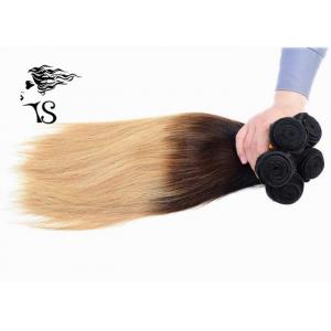 China 8A Silky Straight Long Ombre Human Hair Extensions with Black Brown Blonde 3 Color supplier