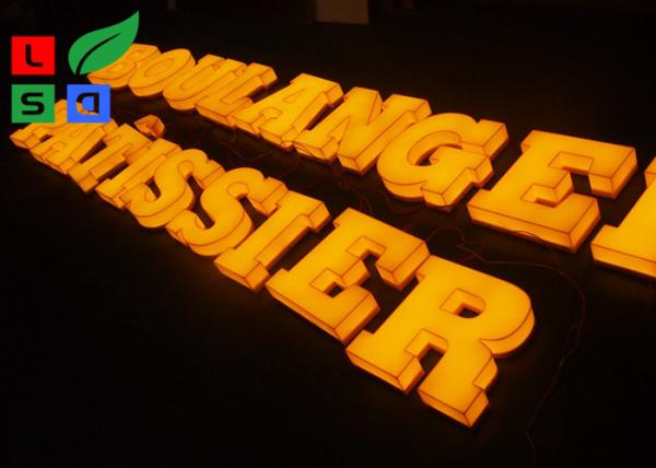 70mm 3D Solid Acrylic Led Letters 6500K Led Illuminated LED Channel Letter Sign