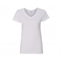 Women White T Shirts V Neck Top Tee White Tshirts