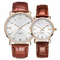 China Rohs Leather Couple Watch For Lovers Quartz Movement Bamboo Stripe Strap on sale