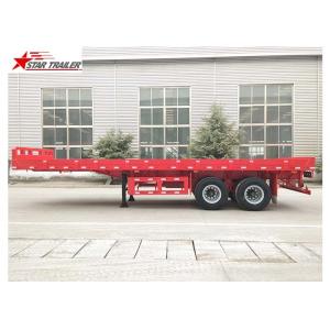 China FEA Analysis 40 Foot Flatbed Trailer , PRO - E Design Extendable Flatbed Trailer wholesale