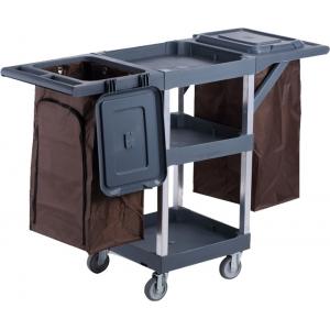 Noiseless Street Rubber Wheel Janitorial Cleaning Cart