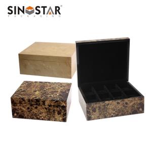 Wooden Watch Display Box with Inside Material of Beig Color or White Velvet