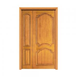 China Waterproof Finished Surface Solid Wood Entrance Doors 125cm Length OEM supplier