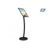 China Curving Pole Sign Display Stand Rectangle Snap Open Frame Round Base Black Painted wholesale