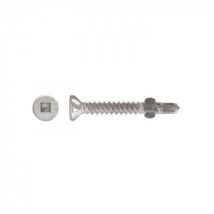 Countersunk Head Galvanized Self Drilling Screws 10G-16x45mm Square Drive Wing Tip