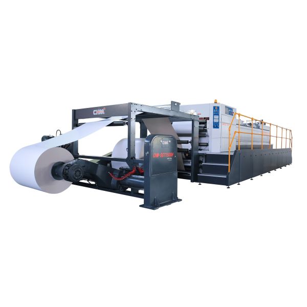 98KW Paper Roll Cutting Machine 1.5M 1.7M Double Rotary Paper Sheeting Machine