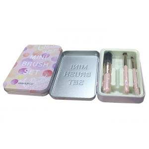 China OEM Series Gift Tin Box Mini Makeup Brush Set Packing With Plastic Tray supplier