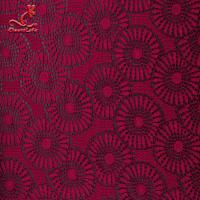 China Fashion Wine Lace Fabric High Quality Red Lace Fabric For Garment on sale