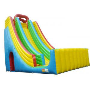 China Rainbow Large Indoor Inflatable Slide , Backyard Fun Giant Inflatable Slide Rental supplier
