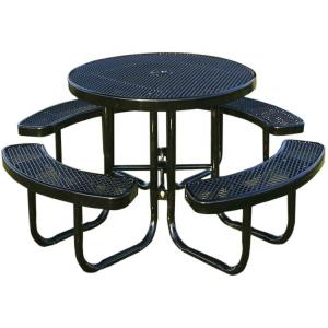 Factory Price Outdoor Dining Coffee Table Metal Round Picnic Table and Bench