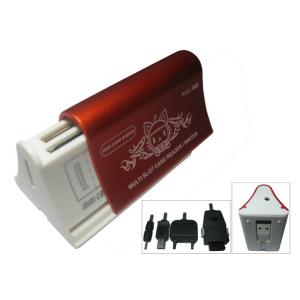 China Fashion red small and compact size 23 in 1 mini usb card reader with mobile recharger supplier