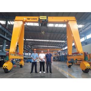 Triangular Legs Rubber Tyred 30t Mobile Gantry Crane For Workshop