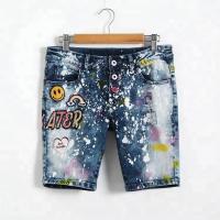 China Adjustable Waist Bermuda Short Jeans Pant For Girl , Knee Length Denim Shorts on sale