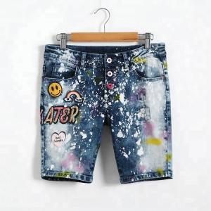 China Adjustable Waist Bermuda Short Jeans Pant For Girl , Knee Length Denim Shorts supplier
