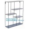 Metal Wire 3 Tier Wall Mounted Kitchen Fruit Produce Bin Rack / Bathroom Towel