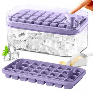 Ice Cube Trays With Lid And Bin Ice Cube Tray Mold For Whiskey Cocktail Juice Coffee