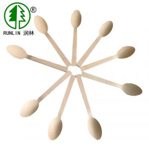 Polished Surface Disposable Compostable Bamboo Cutlery Non Stick Salad Serving Spoons