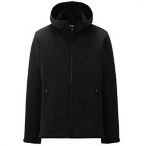 Bulk Polyester Black Hooded Anorak Jacket Sports Apparel Eco Friendly