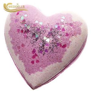 Heart Shape Natural Ingredients Bath Bombs With Ring / Bubble Bath Balls