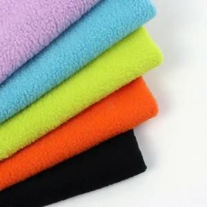 150d*144f Tricot Knitted Double Side Brushed Micro Fleece Polar Fleece Fabric For Jacket