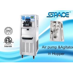 China Floor Standing Commercial Ice Cream Maker With Air Pump Agitator In Hopper supplier