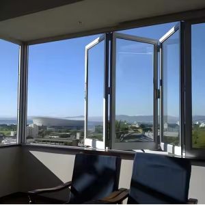 High-quality Aluminum Alloy Folding Window Set Modern Home Apartment Balcony Aluminum-Glass Sliding Bifold Window