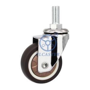 China Threaded Stem Furniture Casters Chemical Resistant Wheel M10x25mm TPR Casters For Lab Carts supplier
