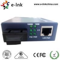 China Gigabit Ethernet POE Fiber Optic Media Converter For POE IP Camera Single Mode on sale