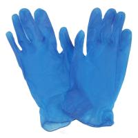 China Tear Proof Blue Vinyl Blend Gloves EN374 Disposable Vinyl Nitrile Gloves on sale