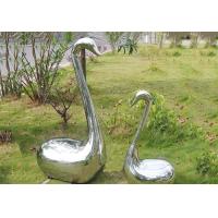 China Handmade Swan Stainless Steel Animal Garden Ornaments With Surface Polished on sale