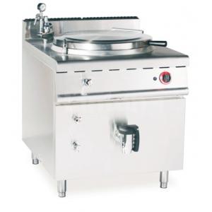 China JUSTA Gas Indirect Jacketed Boiling Pan Kitchen Equipments 150L Soup Cooker Machine supplier