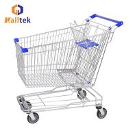 China 180L Stable Asian Supermarket Shopping Trolley With Heavy Duty on sale