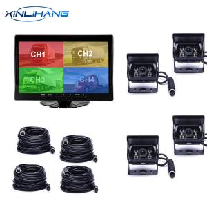 AHD 720P Vehicle Truck 9.66 Inch Screen Dash Cam Recorder DVR 4CH