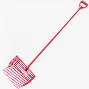 China ABS Plastic Horse Manure Fork Head With 120CM Long D Shape Handle supplier