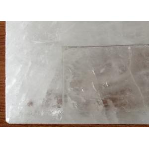 China Translucent Crystal Quartz Stone , Luxury Semi Precious Slabs Customized Shape supplier