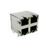 China Stacked RJ45 modular jack connector shielded with LED wholesale