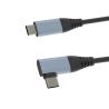 China Fast USB Charging Cable Universal Multi Function Cell Phone Charger Cord Fast Charge Electronic Device Data Cable USB-C 90° Type C Cable Connector wholesale