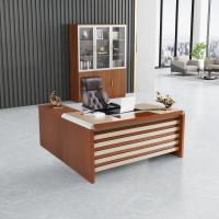 L dá forma à mesa de escritório para o revestimento lustroso alto de superfície contínuo acrílico do mobiliário de escritório