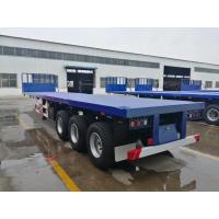 China 40 Feet 60 Ton Used Tri Axle Flatbed Semi Trailers For Sale on sale