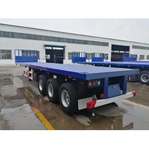 China 40 Feet 60 Ton Used Tri Axle Flatbed Semi Trailers For Sale supplier