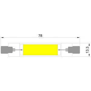 FULL GLASS R7S 4W LED BULB 130lm/w 2700K