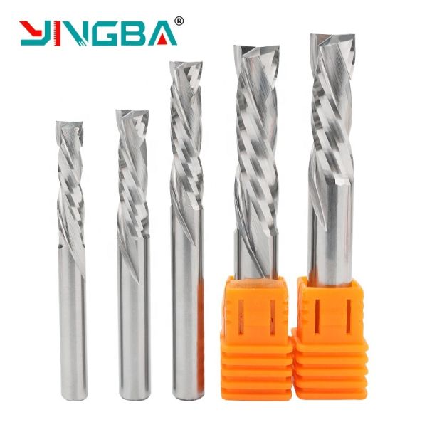Yingba Vente à chaud Tungstène Carbide Cnc routeur Bits pour la sculpture en bois inserts de carbure Compression jusqu'à couper vers le bas fraiseur