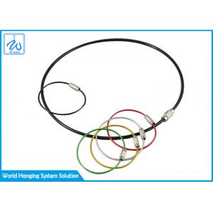 China Galvanized Cable Loop Key Ring Colorful Traveler Key Shackle Wire Loop supplier